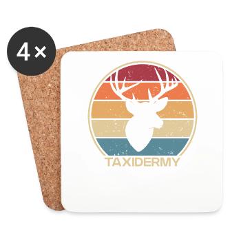 Retro Präparator Werkzeuge Tiere Liebhaber Taxidermie - Untersetzer (4er-Set) - Weiß - Vorne