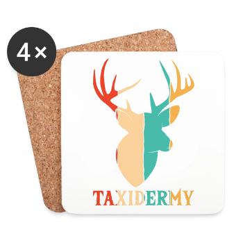 Retro Präparator Werkzeuge Tiere Liebhaber Taxidermie - Untersetzer (4er-Set) - Weiß - Vorne