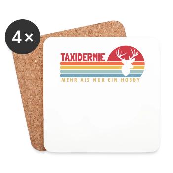 Taxidermie mehr als ein Hobby Taxidermist Animals - Untersetzer (4er-Set) - Weiß - Vorne