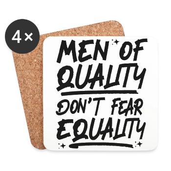 Feminist Men Of Quality Don't Fear - Untersetzer (4er-Set) - Weiß - Vorne