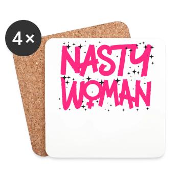 Feminist Nasty Woman - Coasters (set of 4) - white - Front