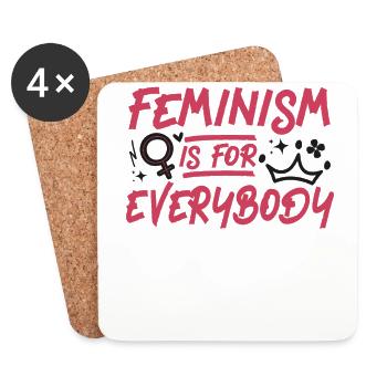 Feminist Feminism Is For Everybody - Coasters (set of 4) - white - Front