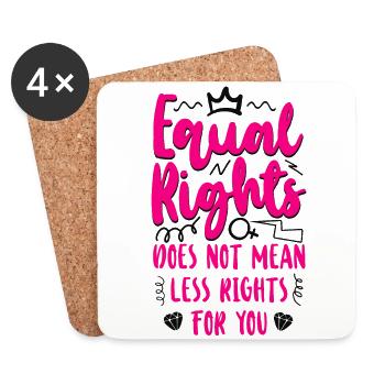 Feminist Equal Rights For Others - Untersetzer (4er-Set) - Weiß - Vorne