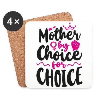 Feminist Mother By Choice For - Coasters (set of 4) - white - Front
