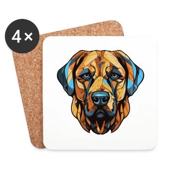 Kangal Hund Portrait - Untersetzer (4er-Set) - Weiß - Vorne