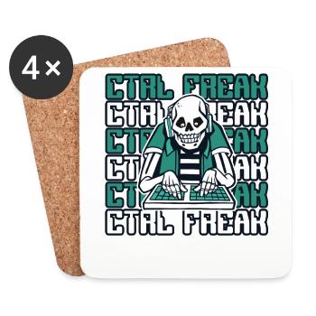 Développeur logiciel CTRL Freak - Dessous de verre (lot de 4) - blanc - Devant