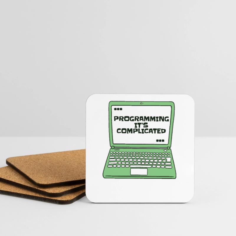 Programming It's Complicated Developer Coder Coasters (set of 4)