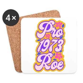 Féministe Pro 1973 Roe - Dessous de verre (lot de 4) - blanc - Devant