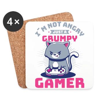 Gaming, Gambling, Video Game, Gamer - Coasters (set of 4) - white - Front