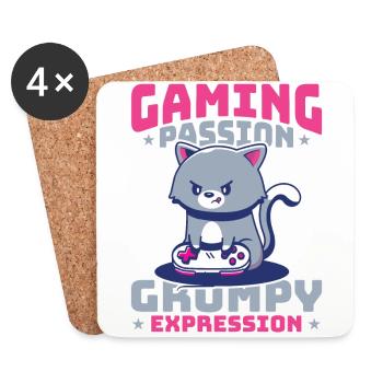 Gaming, Gambling, Video Game, Gamer - Coasters (set of 4) - white - Front