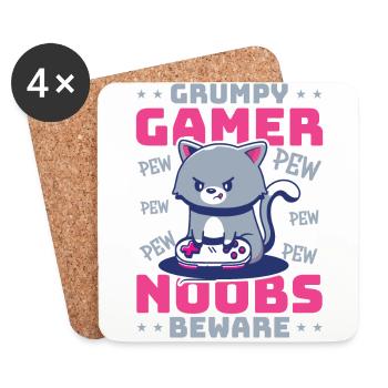 Gaming, Gambling, Video Game, Gamer - Coasters (set of 4) - white - Front