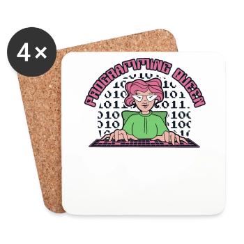 Développeur de logiciels Queen Programming Queen - Dessous de verre (lot de 4) - blanc - Devant