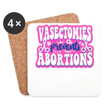 Feminist Vasectomies Prevents - Untersetzer (4er-Set) - Weiß - Vorne