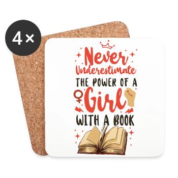 Feminist Never Underestimate The - Coasters (set of 4) - white - Front