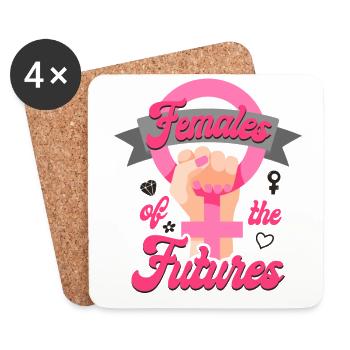 Feminist Females Of The Future - Coasters (set of 4) - white - Front