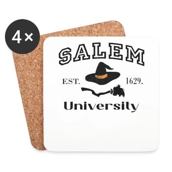 Université de Salem Est. 1629 » Halloween Chapeau de Sorcière - Dessous de verre (lot de 4) - blanc - Devant