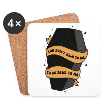 Salem 1692 Retro Humorous Halloween Costume - Coasters (set of 4) - white - Front