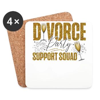 Happy Divorce Party Divorce Party - Dessous de verre (lot de 4) - blanc - Devant