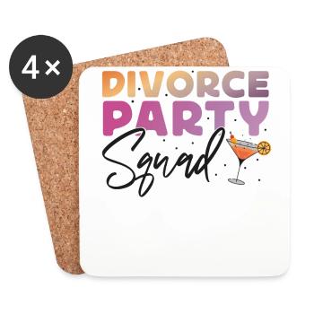 Happy Divorce Party Divorce Party - Dessous de verre (lot de 4) - blanc - Devant