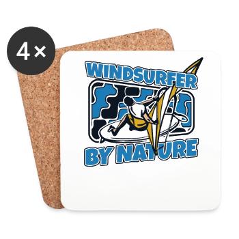 Windsurfer By Nature Surfer Water Sports Windsurfing - Coasters (set of 4) - white - Front
