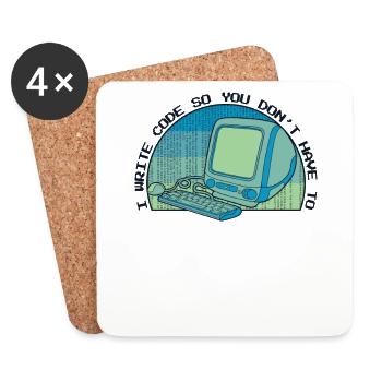 I Write Code So You Don't Have To Developer - Coasters (set of 4) - white - Front