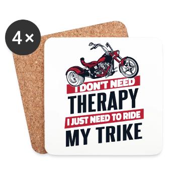 I Just Need To Ride My Trike Trikebike - Untersetzer (4er-Set) - Weiß - Vorne