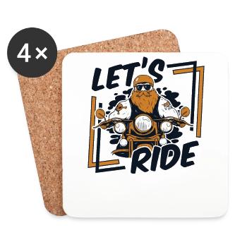 Let’s Ride Trikebike Tricycle Moto - Dessous de verre (lot de 4) - blanc - Devant