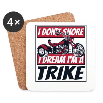 I Don't Snore I Dream I'm A Trike Trikebike - Untersetzer (4er-Set) - Weiß - Vorne