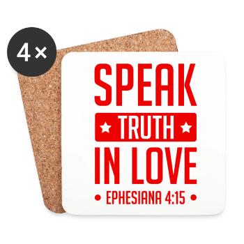 Bible de Dieu d’amour - Dessous de verre (lot de 4) - blanc - Devant