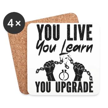 Happy Divorce Party You Live You - Coasters (set of 4) - white - Front