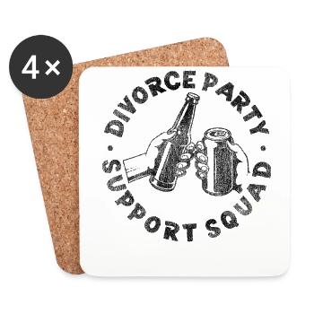 Happy Divorce Party Divorce Party - Coasters (set of 4) - white - Front