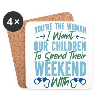 Happy Divorce Party You're The - Coasters (set of 4) - white - Front