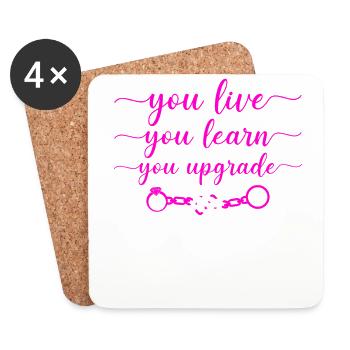 Happy Divorce Party You Live You - Coasters (set of 4) - white - Front