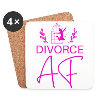 Happy Divorce Party Divorce Af - Dessous de verre (lot de 4) - blanc - Devant