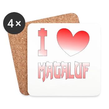 I Love Magaluf - Untersetzer (4er-Set) - Weiß - Vorne