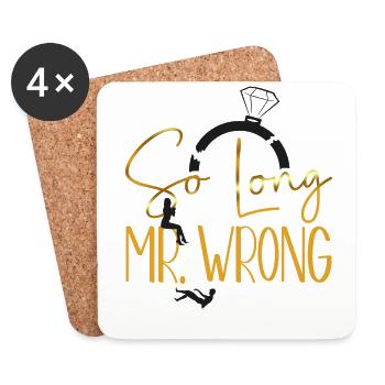Bonne fête de divorce si longtemps M. - Dessous de verre (lot de 4) - blanc - Devant
