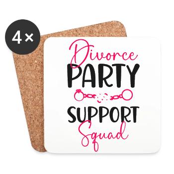 Happy Divorce Party Divorce Party - Coasters (set of 4) - white - Front