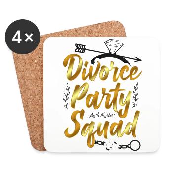 Happy Divorce Party Divorce Party - Dessous de verre (lot de 4) - blanc - Devant