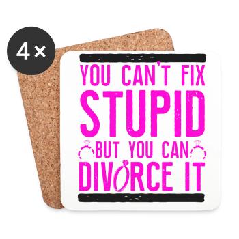 Happy Divorce Party You Can't Fix - Untersetzer (4er-Set) - Weiß - Vorne