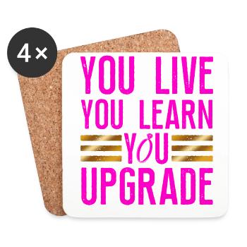 Happy Divorce Party You Live You - Untersetzer (4er-Set) - Weiß - Vorne