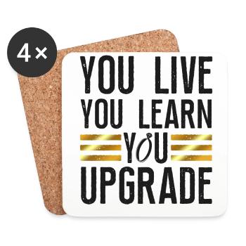 Happy Divorce Party You Live You - Untersetzer (4er-Set) - Weiß - Vorne