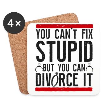 Happy Divorce Party You Can't Fix - Untersetzer (4er-Set) - Weiß - Vorne