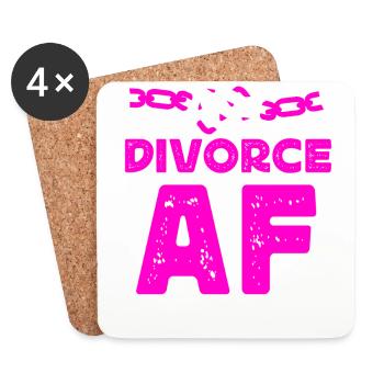 Happy Divorce Party Divorce Af - Dessous de verre (lot de 4) - blanc - Devant