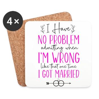 Happy Divorce Party I Have No - Untersetzer (4er-Set) - Weiß - Vorne