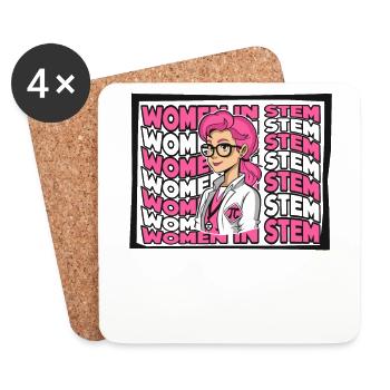 Women In STEM STEM Scientist Empowering Women - Coasters (set of 4) - white - Front