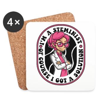 Of Course I Got A Solution Scientist STEM - Coasters (set of 4) - white - Front