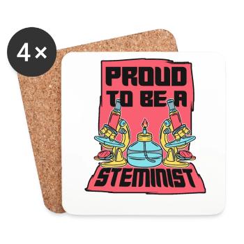 Proud To Be A Steminist STEM Scientist Steminist - Coasters (set of 4) - white - Front