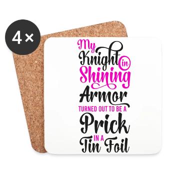Happy Divorce Party My Knight In - Coasters (set of 4) - white - Front