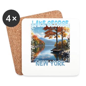 Lake George New York - Untersetzer (4er-Set) - Weiß - Vorne