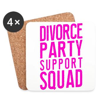 Happy Divorce Party Divorce Party - Dessous de verre (lot de 4) - blanc - Devant